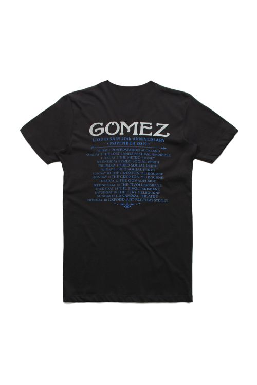 Blue Moon Rising Australian Tour Black Shirt w/dateback by Gomez
