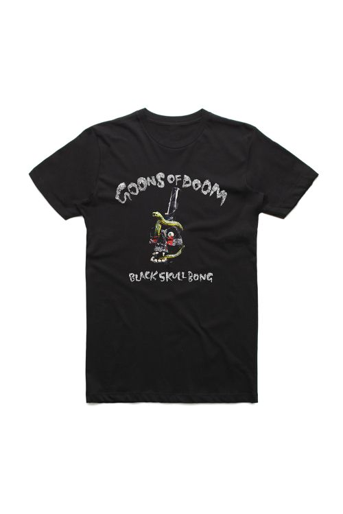 Black Skull Bong Black Tshirt by Goons Of Doom