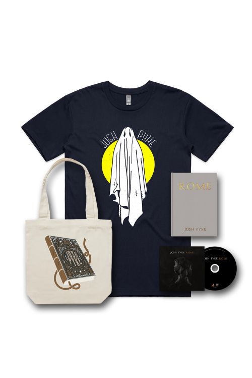 ROME - CD, A5 HARDCOVER BOOK, TSHIRT AND NATURAL TOTE by Josh Pyke