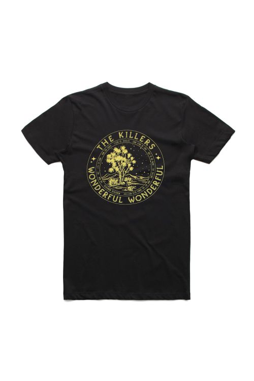 Circle Tour Black Tshirt w/dateback by The Killers
