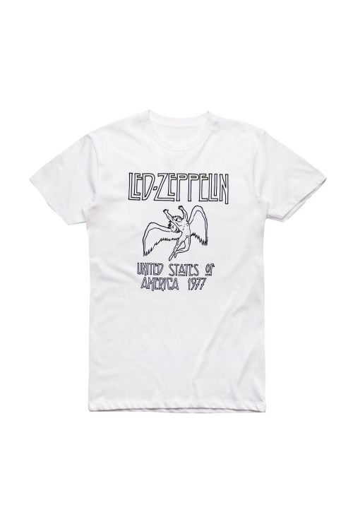 Icarus 77 White Girls Tshirt by Led Zeppelin