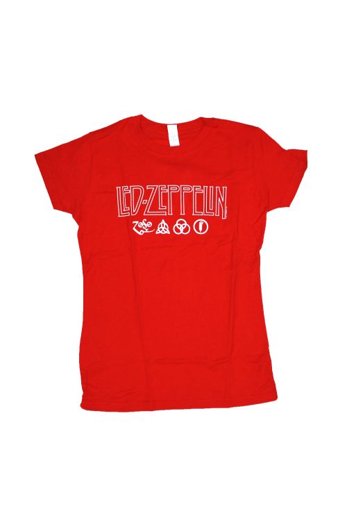 All My Love Red Girls Tee by Led Zeppelin