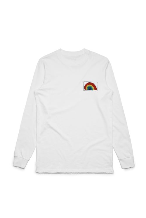 Rainbow Longsleeve White Tshirt by Matt Corby