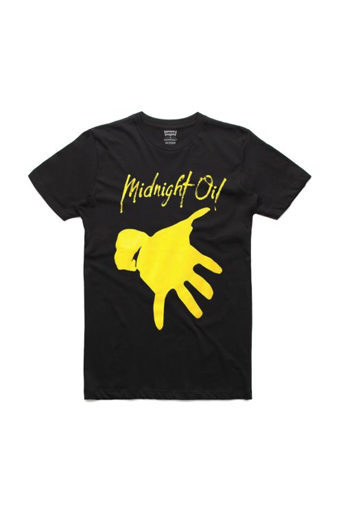 Hand Black Tshirt by Midnight Oil
