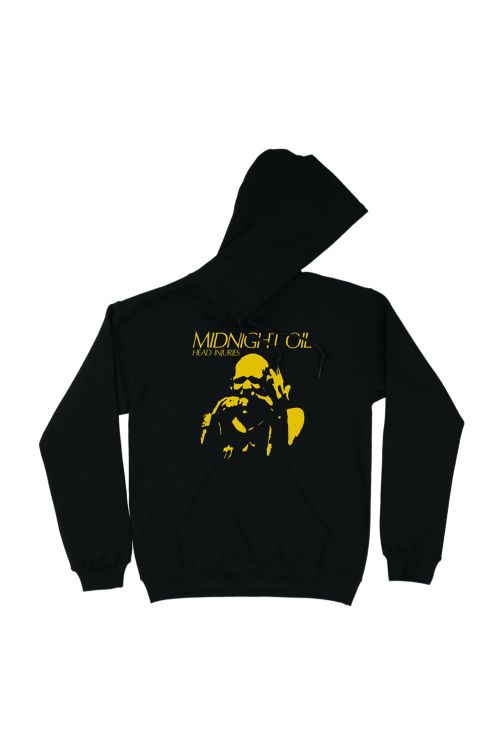 Head Injuries Black Hoodie by Midnight Oil
