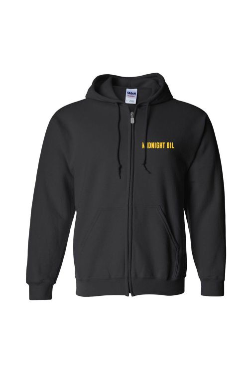 Hand Print Black Hoodie by Midnight Oil