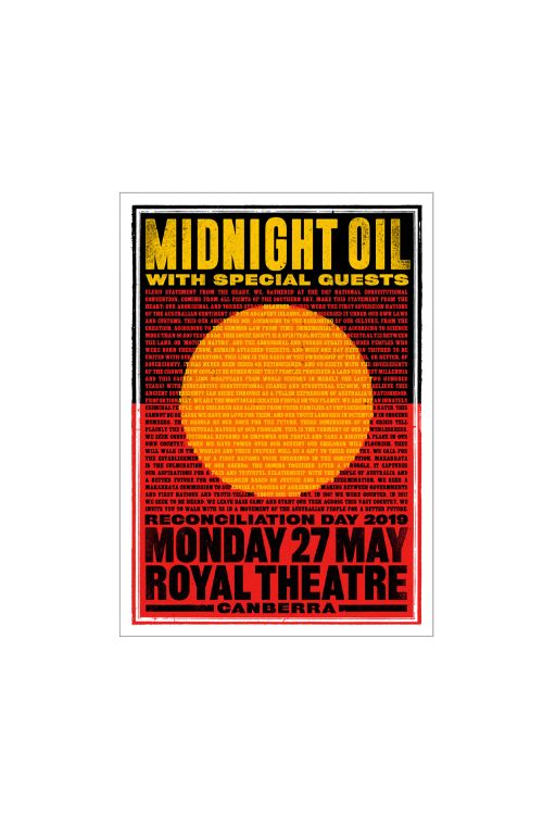 Tour Poster Canberra (Limited) by Midnight Oil