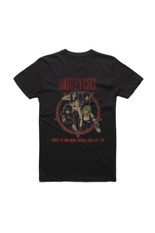 Shout At The Devil 83 Black Tshirt by Motley Crue
