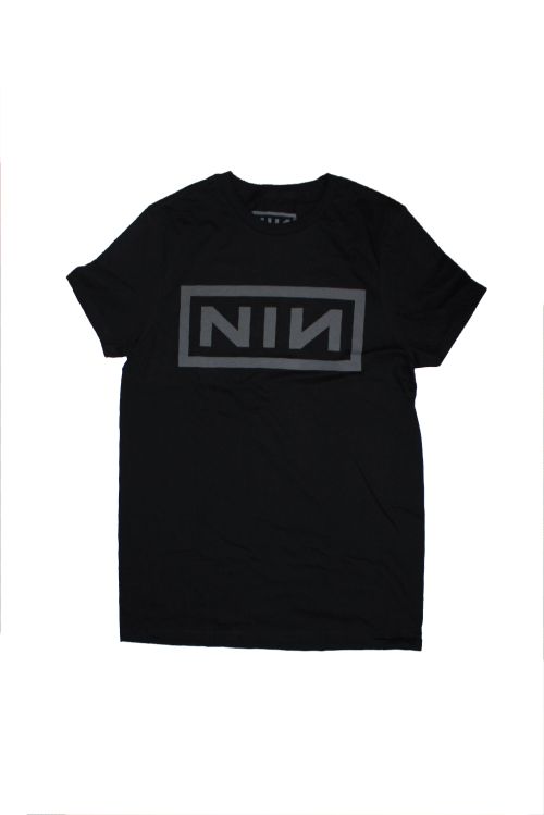 Grey Logo Black Tshirt by Nine Inch Nails