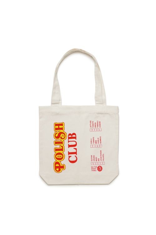 Tote Bag Menu by Polish Club