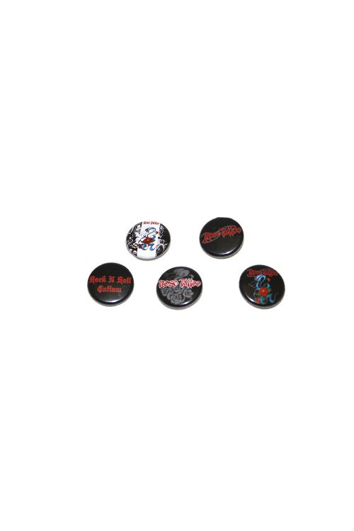 Badge Set (5) by Rose Tattoo