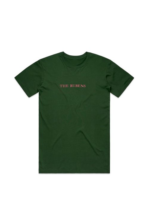 Pink Logo Embroidered/Green Tshirt by The Rubens