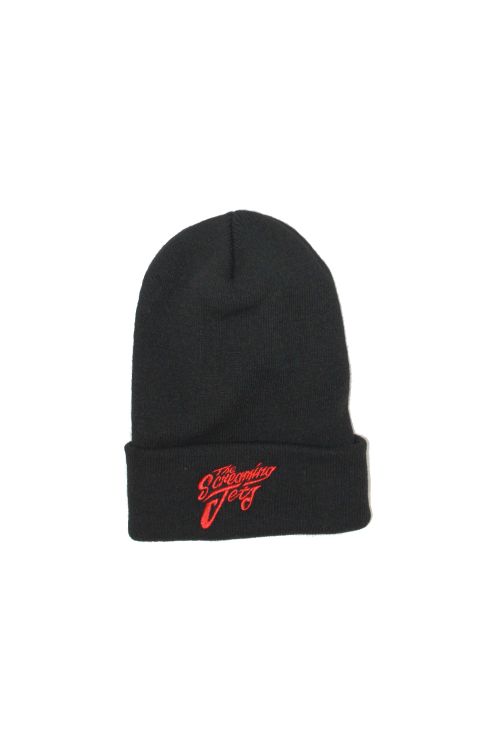 Black Beanie Embroidered Logo by The Screaming Jets