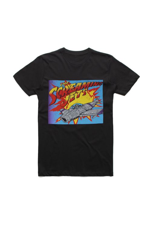 Retro Jet Black Tshirt by The Screaming Jets