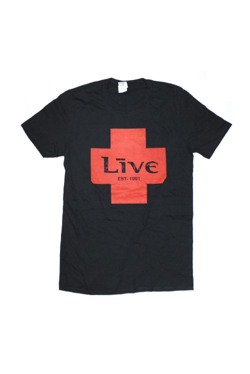 Red Cross Black Tshirt Australian Tour 2018 by LIVE