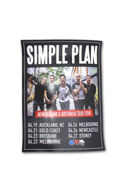 Signed Poster 2018 Australian Tour (Limited) by Simple Plan