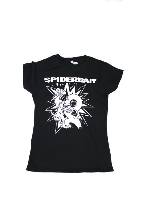 Fighting Black/White Tshirt 25th Anniversary Dates by Spiderbait