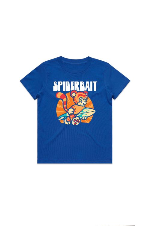 Summer Tiger Youth Royal Blue Tshirt by Spiderbait