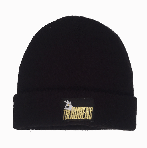 Black Beanie Embroidered by The Rubens