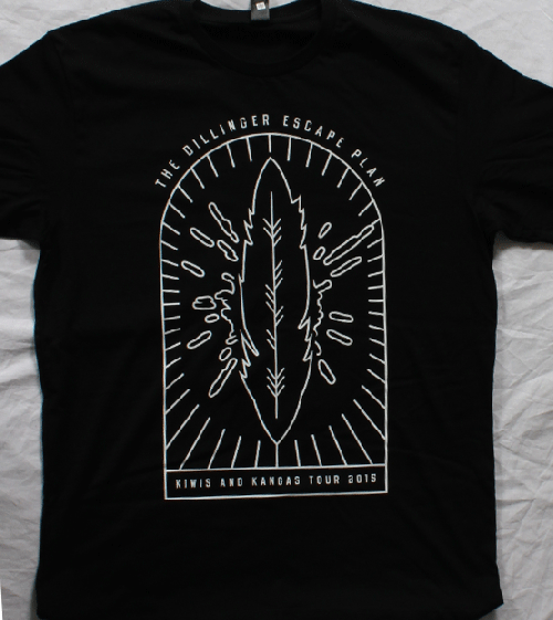 2015 Australian/NZ Tour Black Tshirt by The Dillinger Escape Plan