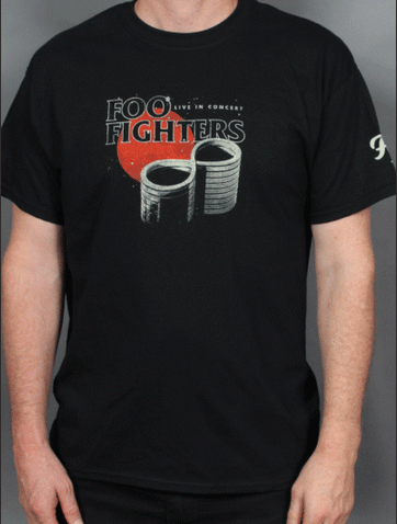 Event Black Tshirt 4th March Adelaide, AU by Foo Fighters