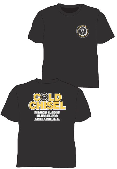 Racing Tyre Black Tshirt by Cold Chisel