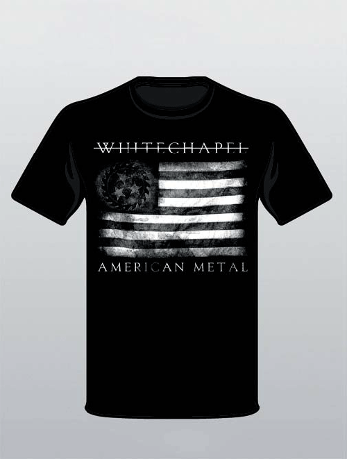 Salute Flag Black Tshirt by Whitechapel