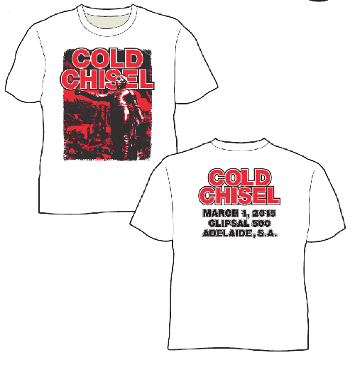 Colonel Light White Tshirt by Cold Chisel