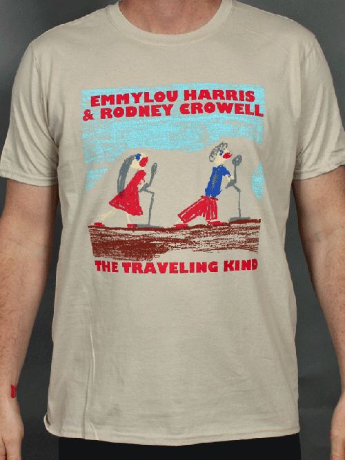 Crayon The Travelling Kind Natural Tshirt by Emmylou Harris and Rodney Crowell