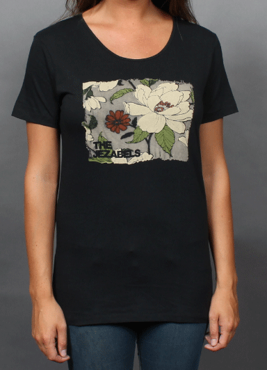 Flower Black Ladies Tshirt by The Jezabels