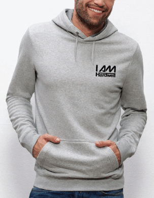 Pocket Logo Grey Marle Hoody by I Am Hardwell