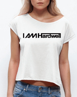 Logo Horizontal Batwing Girls White Tshirt by I Am Hardwell