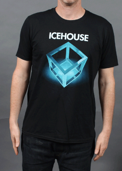 Platinum Tour Black Tshirt (Cube) With dates by Icehouse