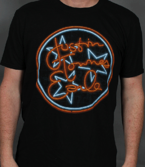 Neon Black Tshirt by Justin Townes Earle