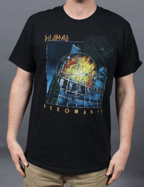 Pyromania Black Tshirt by Def Leppard