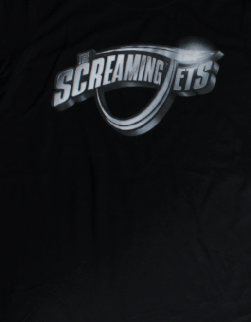 Silver Logo Black Tshirt w/dates by The Screaming Jets