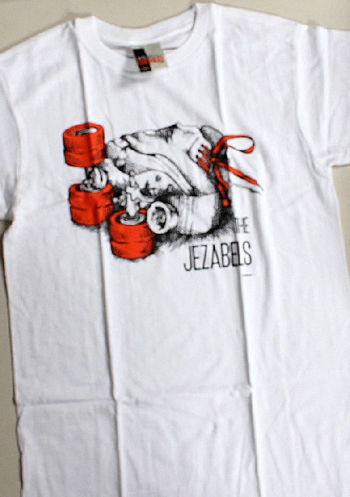 Rollerskate Ladies White Tshirt by The Jezabels