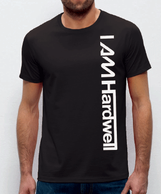 Logo Vertical Black Tshirt by I Am Hardwell
