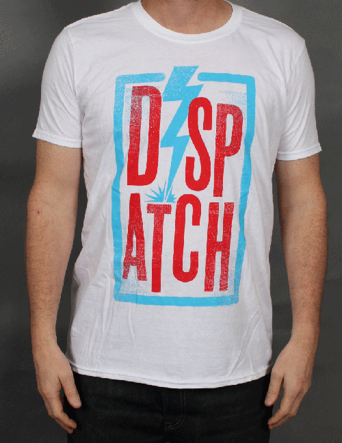 Lightening White Logo Tshirt by Dispatch