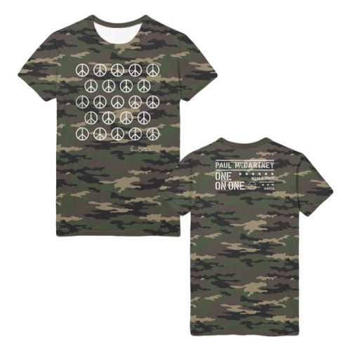 Ban The Bomb Camo Tshirt One On One World Tour 2017 by Paul McCartney