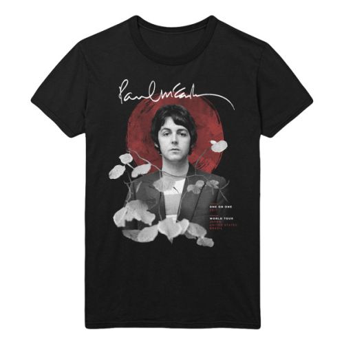 Flower Sun Black Tshirt One On One World Tour 2017 by Paul McCartney