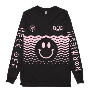 Heck Off Black Longsleeve Tshirt by Paces