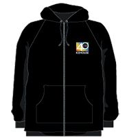 Pocket 40 Years Live Black Zip Hoody by Icehouse