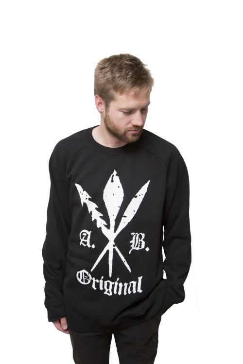 Logo Black Crewneck Jumper by A.B. Original