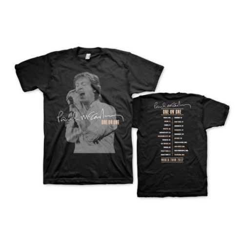 One On One Dateback World Tour 2017 Black Tshirt by Paul McCartney