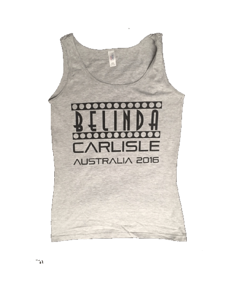 Grey Australian Tour 2016 Singlet by Belinda Carlisle