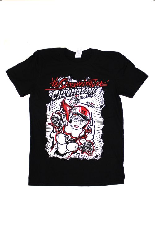 Chrome-O-Zone Tour Black Tshirt by The Screaming Jets
