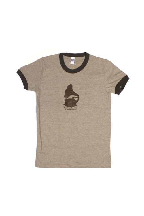 Gramaphone Brown Mens Ringer Tshirt by Bernard Fanning