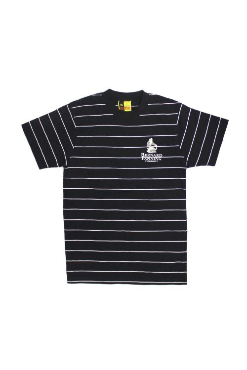 Gramaphone Striped Black Mens Tshirt by Bernard Fanning