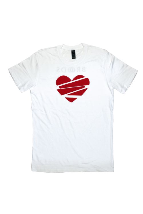 Heart Lines White Tshirt by Broods